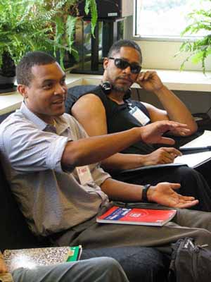 Andre Akins and Tony Baker talk songwriting at L.A. SGA Week.